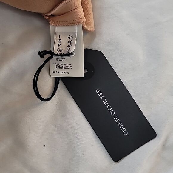 Cedric Charlier Peach Smooth Knee Length A line Panel  Skater Skirt - Picture 7 of 11